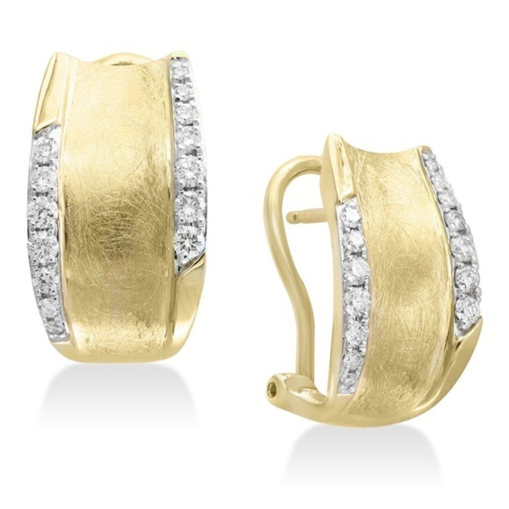Diamond Hoop Earrings (3/8 ct. t.w.) in 14k Gold